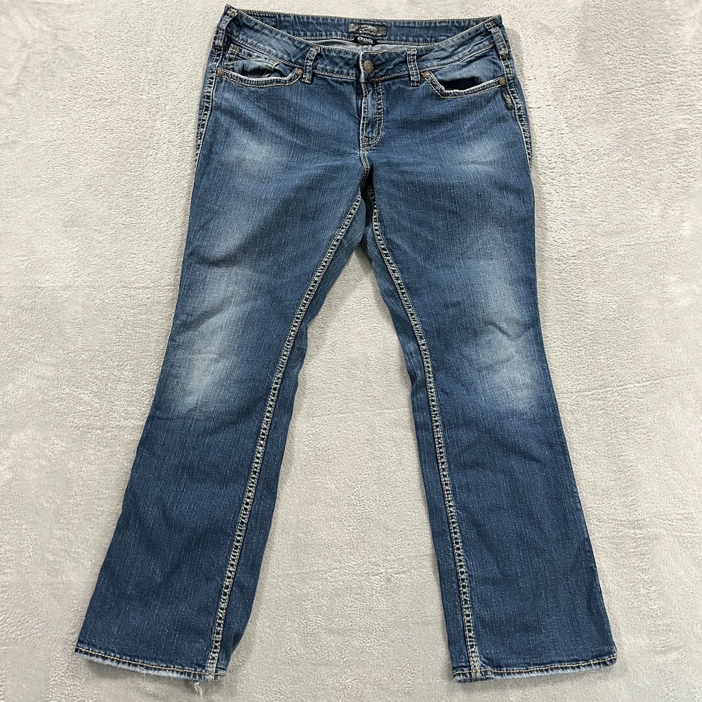 Silver Jeans Womens 18 McKenzie Slim‎ Bootcut Flap Pocket Southwestern Y2K VTG
